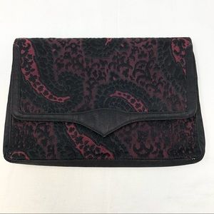 Koret Vintage Clutch Red Bordeaux Paisley Print